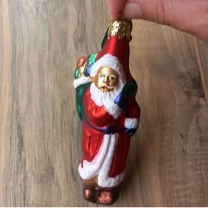 Christborn  Glass Santa Claus Christmas Ornament Made In Germany